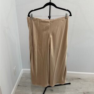 H&M Satin-Look Skirt Light Beige